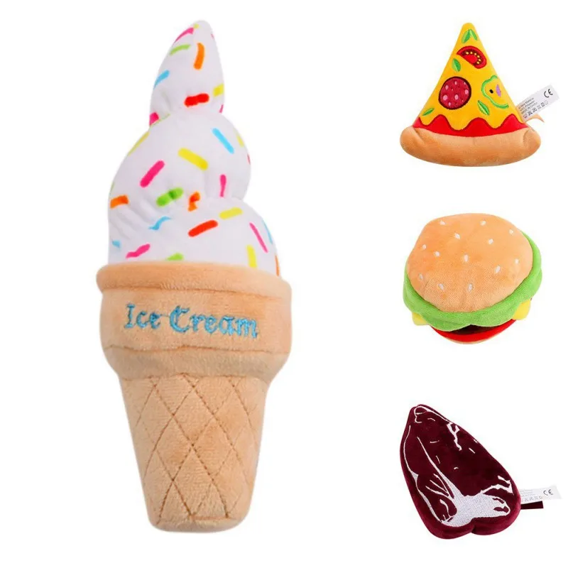 Игрушки в форме мороженого для собак домашних животных кошек плюшевые игрушки