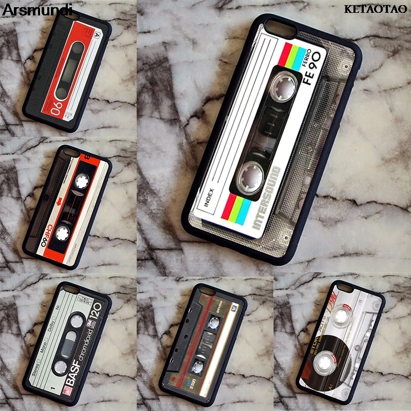 KETAOTAO Original Retro Cassette Tape Phone Cases for iPhone 4S SE 5S 6S 7 8 Plus X XR XS Max Case Soft TPU Rubber Silicone |