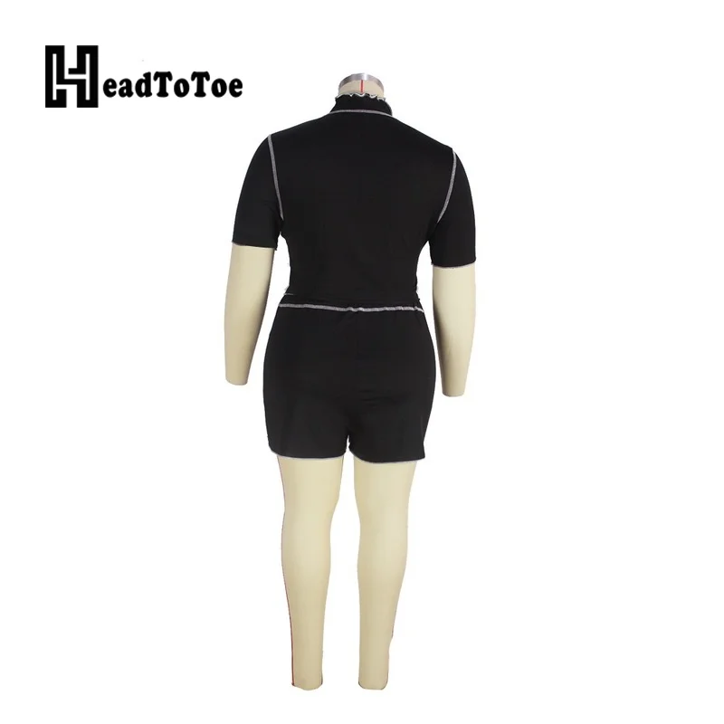 

Solid Frill Hem Casual Sporty 2 Piece Set Women Short Sleeve Round Neck Navel Above Knee Two Piece Set Women