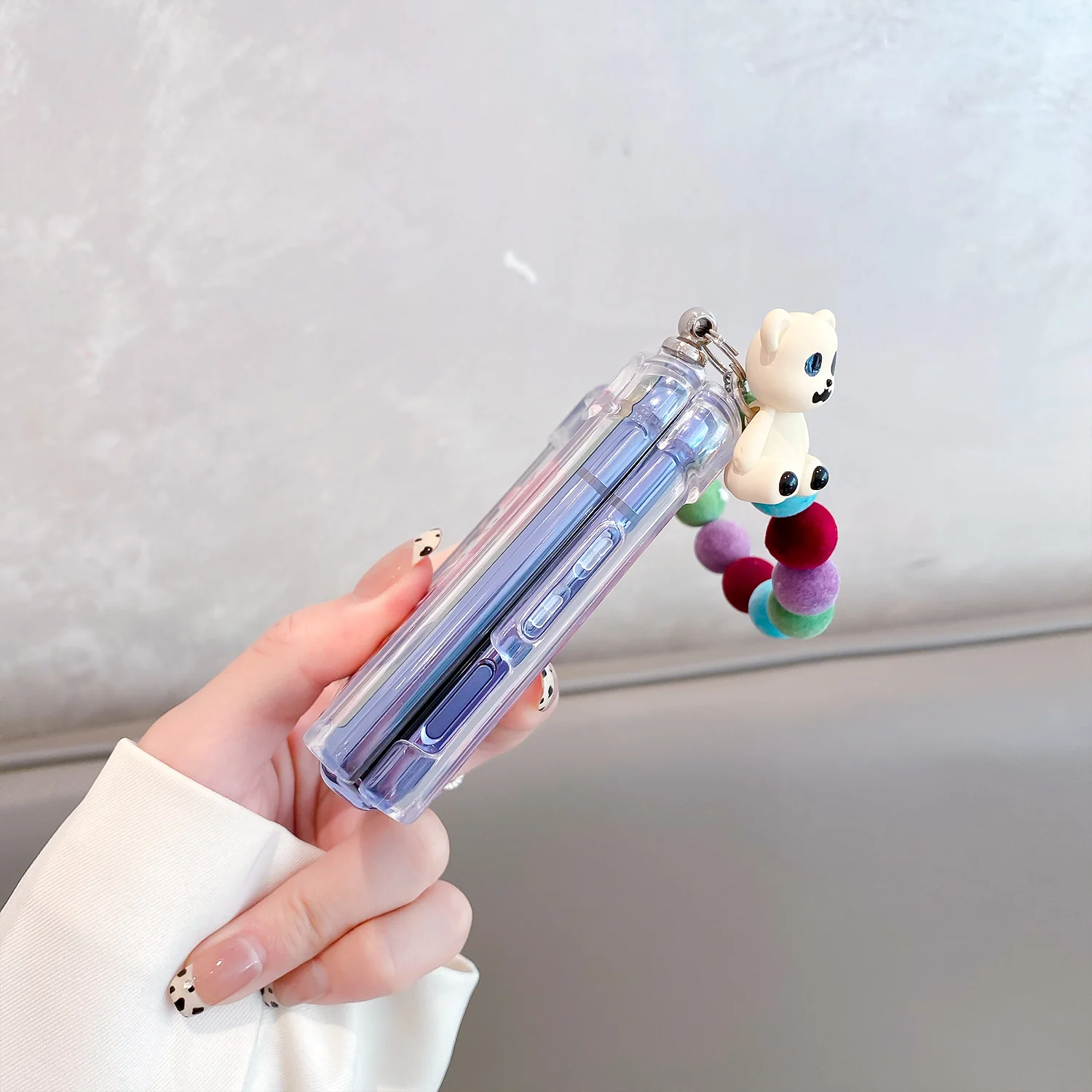 For Samsung ZFlip 3 Cases Transparent Phone Case Cute Contrast Bracelet for Galaxy ZFlip 2 Samsung Back Cover for ZFlip 2 3 Etui