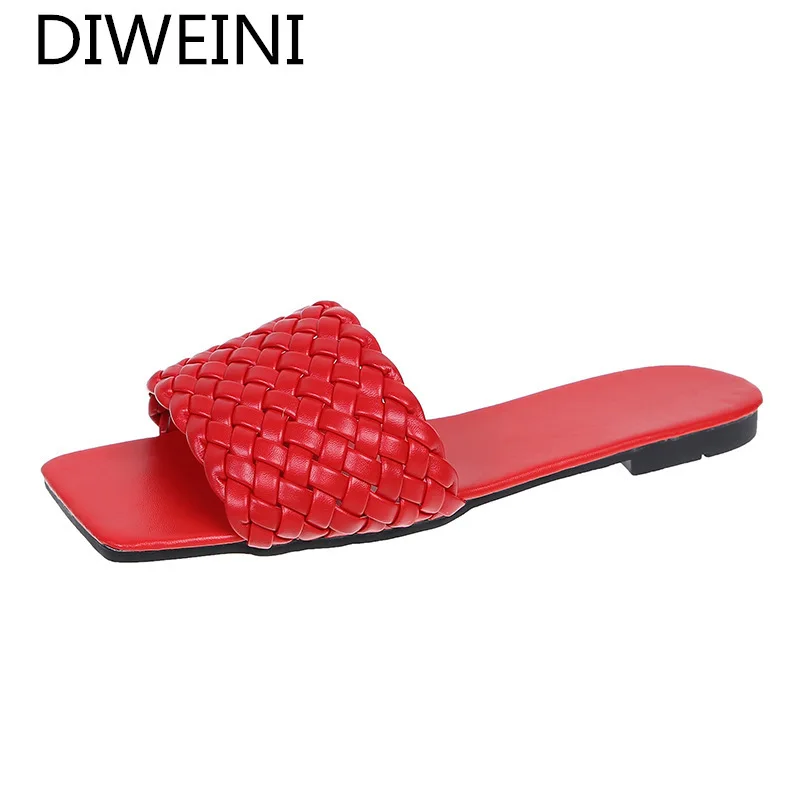 

2021 Women's Shoes Fashion Slippers Open Toe Sexy Beach Shoes Flat Shoes Summer Women's Comfortable Large Size Slippers 35-42