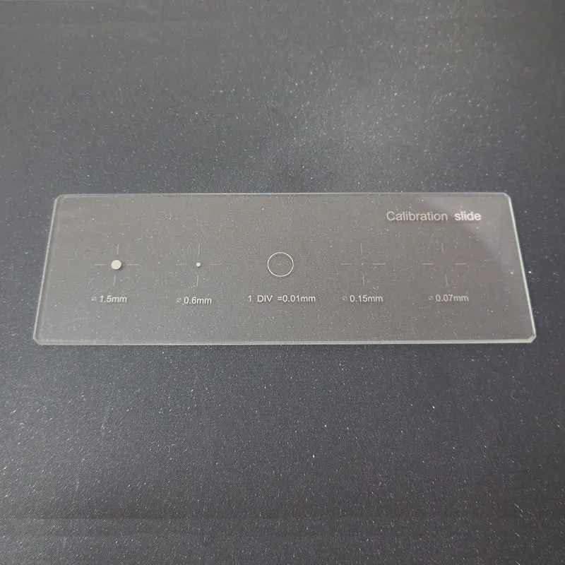 Поперечная точка 0 01 мм Микрометр микроскопа Калибровочная горка с четырьмя