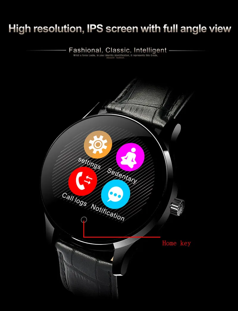 Смарт-часы K88H Android пульсометр 1 22 дюйма IPS круглый экран Bluetooth Samsung - купить по