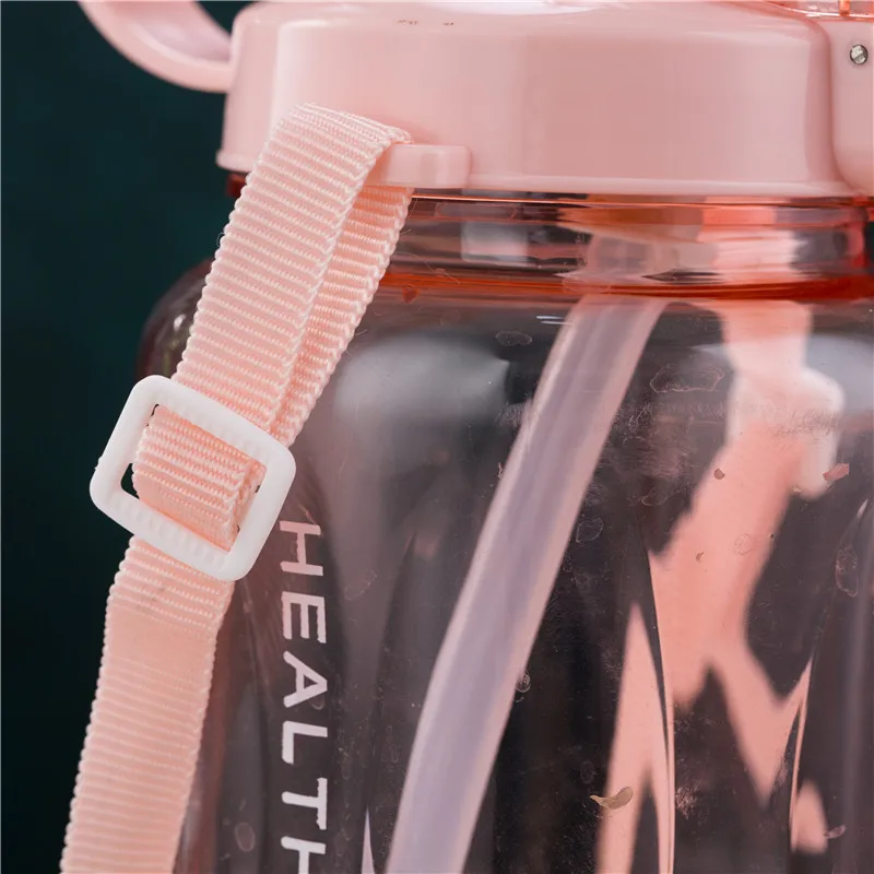 Новые BPA бесплатные бутылки для воды на открытом воздухе 1,5 л большая емкость пластиковая Спортивная бутылка с соломинкой и слингом фитнес Герметичная Бутылка