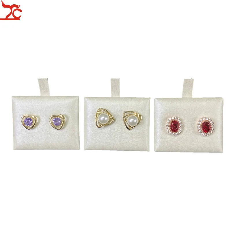 10 шт. Подвеска для сережек белая пуховая Карточка Чехол ювелирных изделий 5x4 см 2