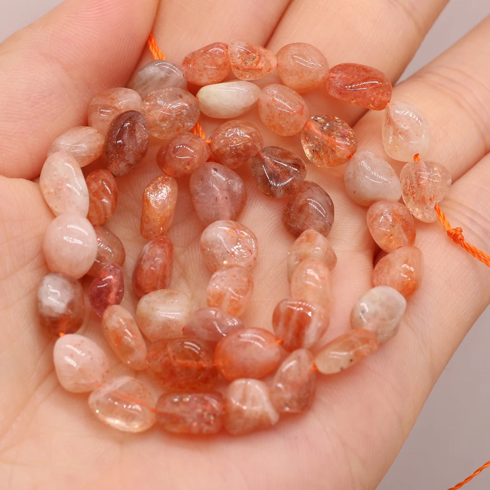 

New Natural Stone Irregular Golden Sun Stone Loose Beads for DIY Jewelry Making Necklace Bracelet Earrings Accessory 6-8mm