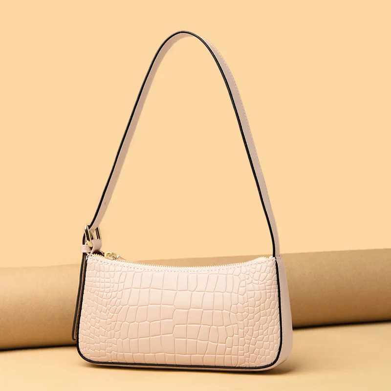 

Fashion Trend Luxury Designer Handbags For Women Genuine Leather Hobo Casual Vintage Stone Shoulder Bags Korean Messenger Bag