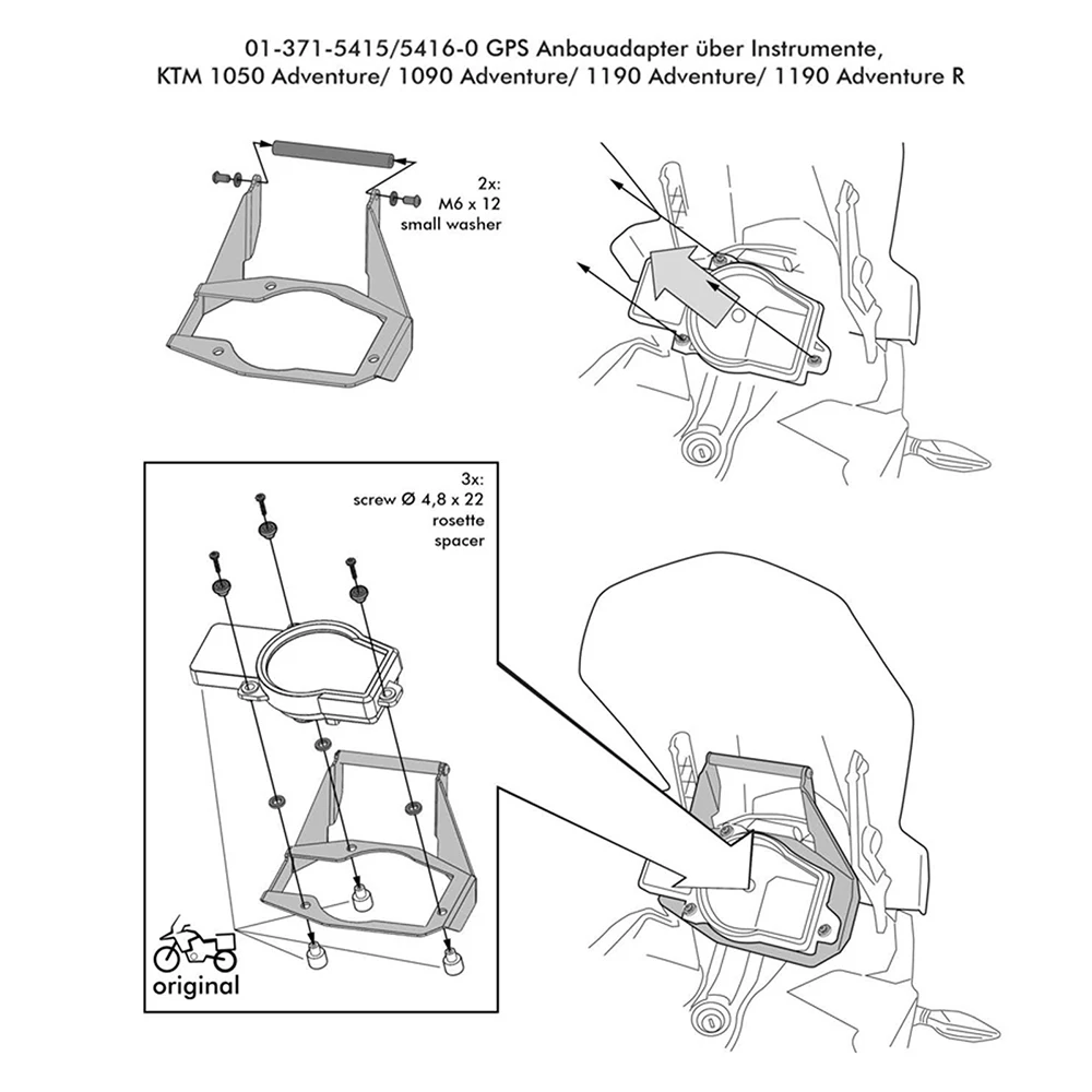 navigation bracket for ktm 1050 adv 1090 adventure r 1190 motorcycle handlebar phone clip 12mm22mm support gps navigate holder free global shipping