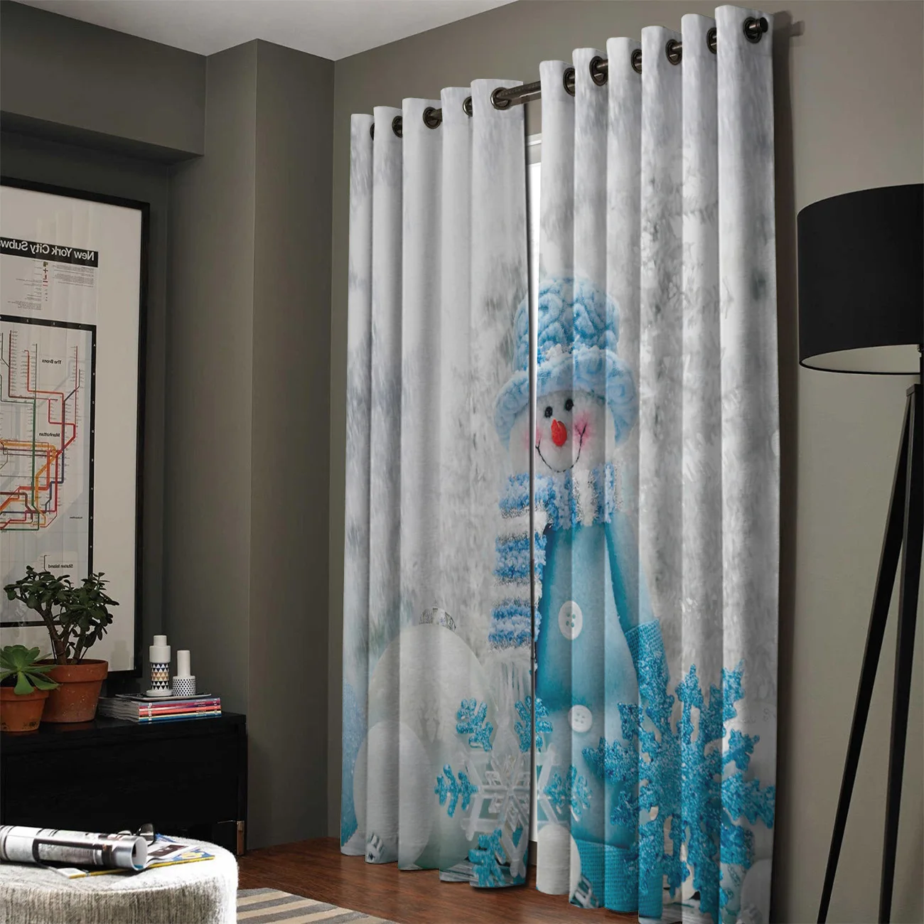 Снежный Цветок Счастливого Рождества занавески s окна гостиной Кухня Крытый окно