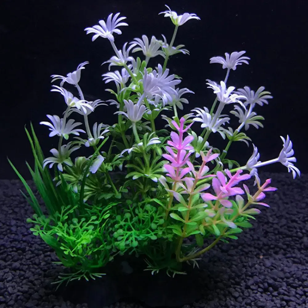 Аквариумная водная трава пластиковая искусственная имитация аквариума зеленые