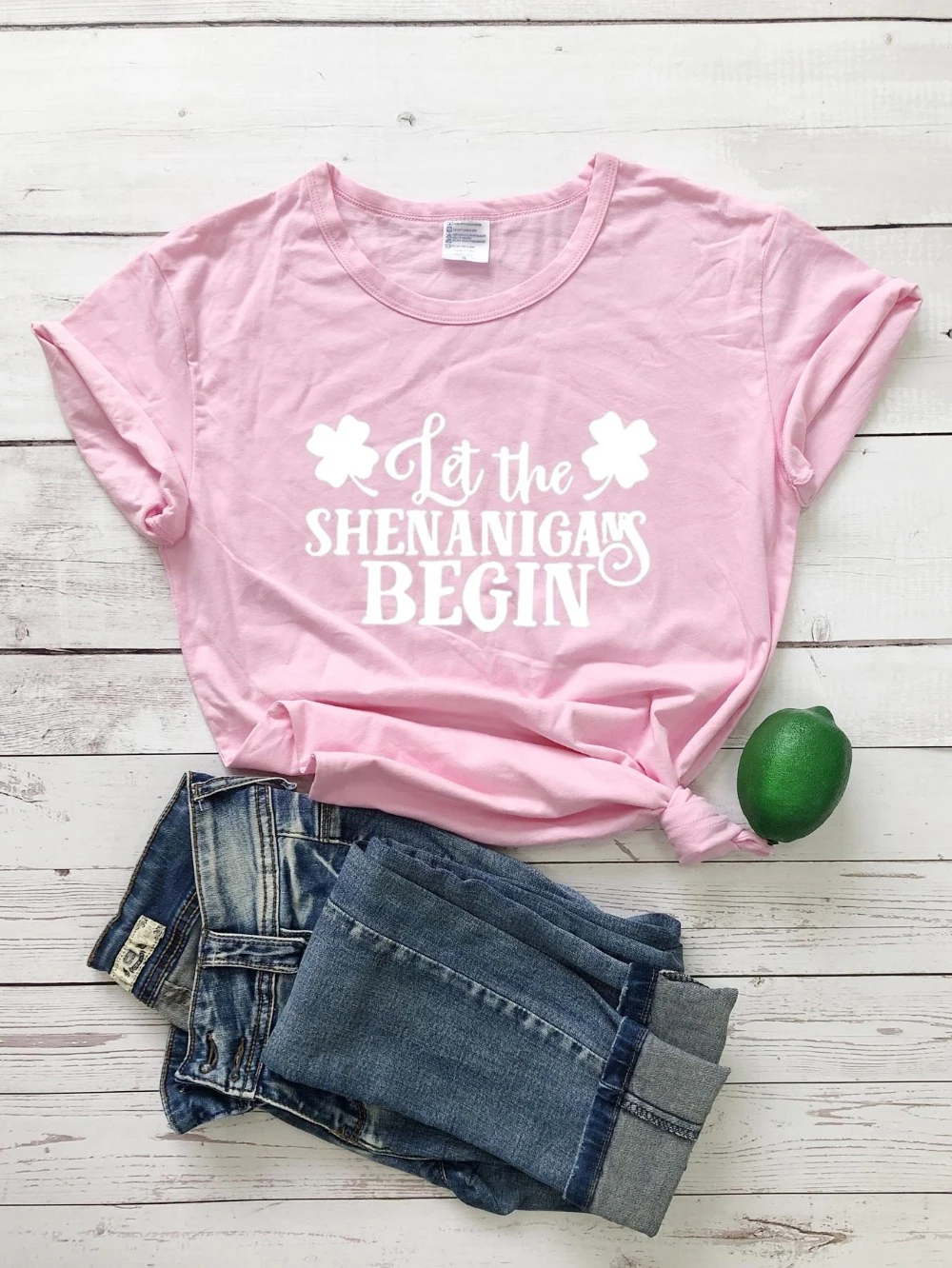 

New Style Women Shirt St. Patrick'S Day T Shirt Lucky Grass Print Green Shirt Short Sleeve O Neck Fashion shenanigans tee- L369