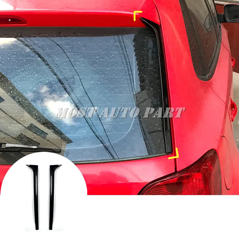 

Черный спойлер заднего стекла, обшивка боковых крыльев для Volkswagen VW Polo MK5 2011-2017, 2 шт., автомобильные аксессуары, украшение интерьера автомобил...