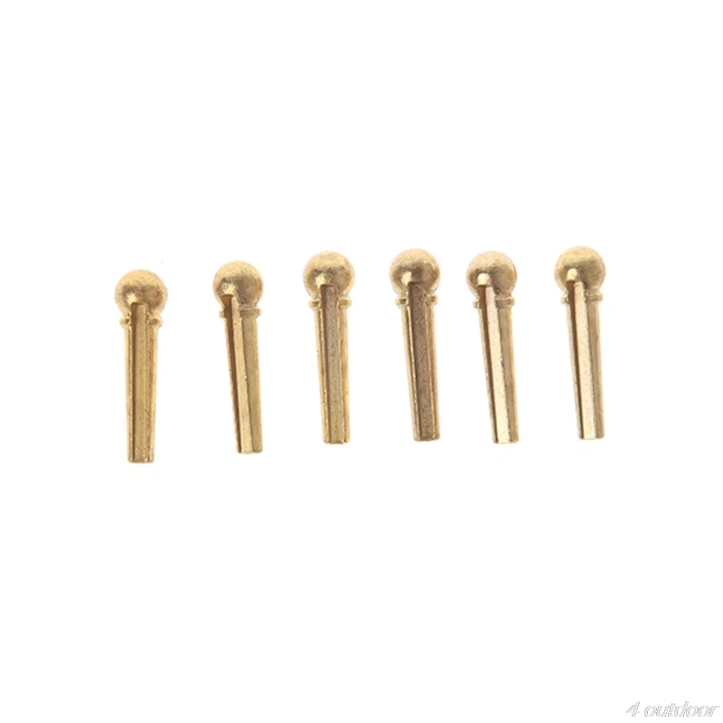 

6Pcs Brass Guitar Bridge Pins End Pin for Folk Acoustic Guitar Parts Accessories M01 21 Dropshipping