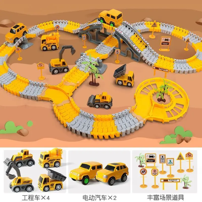 Железная дорога электрический автомобиль для детей трек игрушки сделай сам