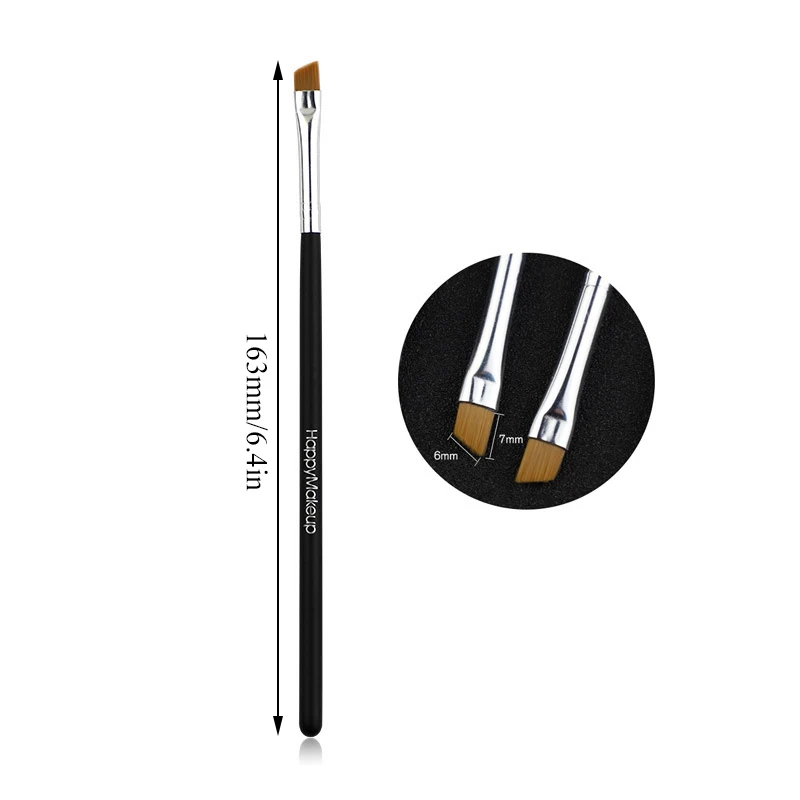 1 шт. Кисть для макияжа бровей Сверхтонкая кисть подводки глаз кремовая