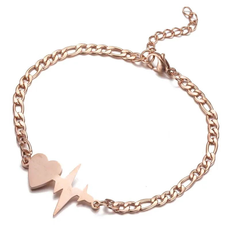 Женский браслет с сердечком FENGLI браслеты для электрокардиограммы подарки на