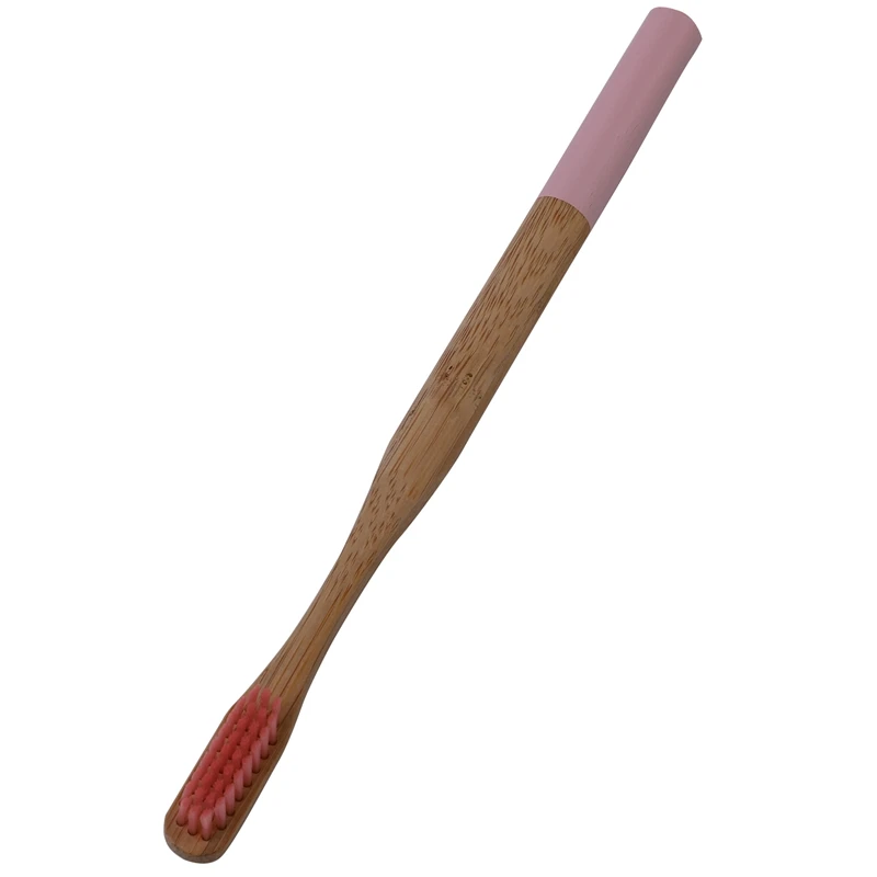 

10-Pack Bamboo Toothbrush Medium Bristles Biodegradable Plastic-Free Toothbrushes Cylindrical Low Carbon Eco Bamboo Handle Brush