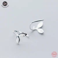 dreamhonor 100 s925 sterling silver leaves drop earrings for women wedding engagement bridal jewelry dangle earring smt700
