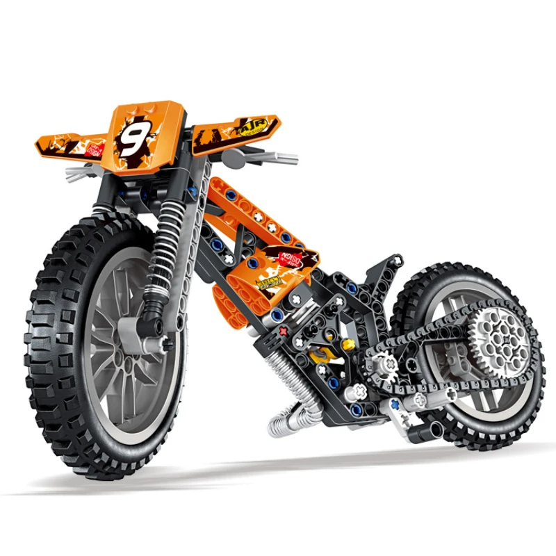 Technic 2 в 1 мото гибридный велосипед набор строительных блоков Кирпичи Город