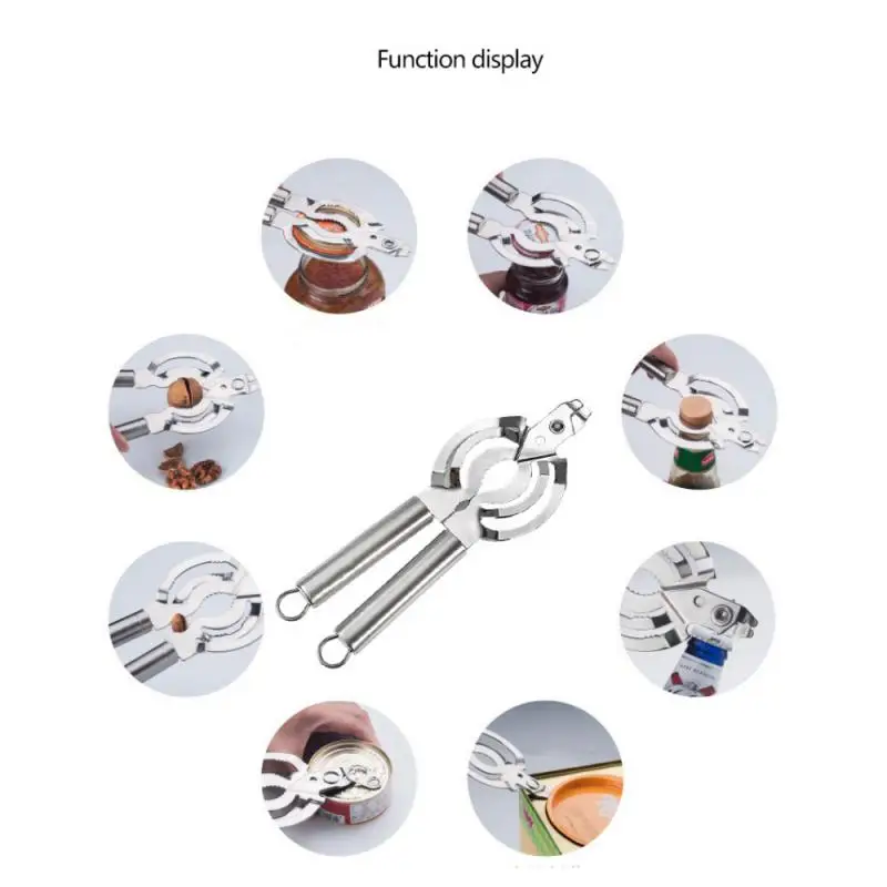 

1 Pcs Multifunction Stainless Steel Lid Jar Opener Handy Screw Cap Jar Openers Grip Wrench Bottle Kitchen Household Gadgets