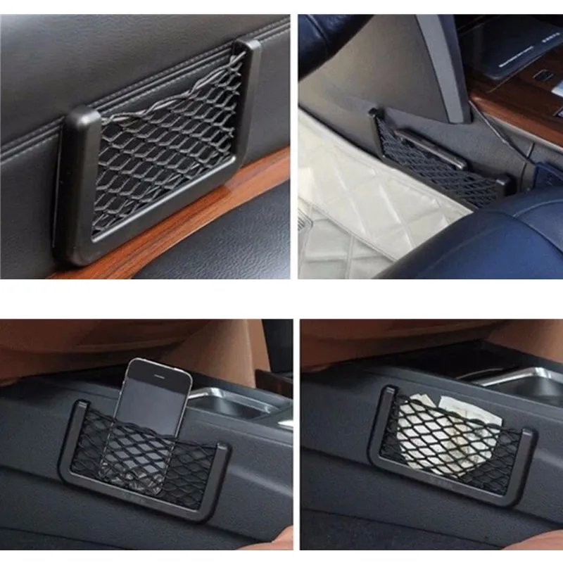 

1Pcs Car Organizer Storage Bag Paste Net Pocket for Pontiac Yaris Hatchback Prius Vibe Scion tC Toyota Solara Convertible