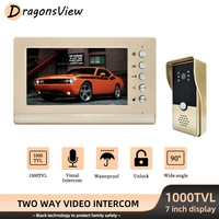 dragonsview video door intercom entry system wired 1000tvl doorbell phone call panel camera for home villa two way talk system