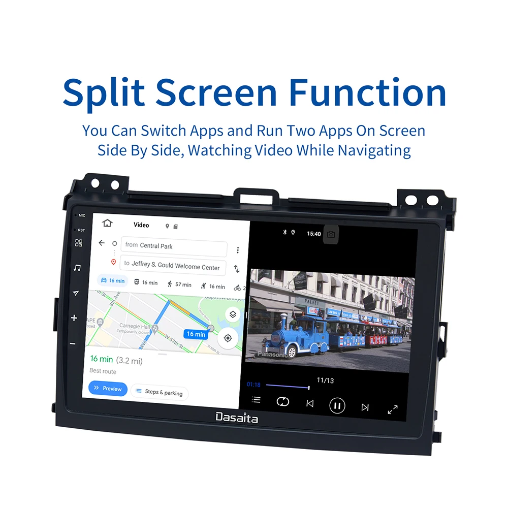 Dasaita Android 10 0 DSP 1din автомобильное радио для Toyota Prado 120 2004 2005 2006 2007 2008 2009 9 &quotIPS Scree