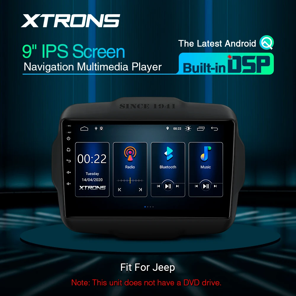 XTRONS 9 ''Android 10 0 DSP Автомобильный мультимедийный стерео радиоплеер для Jeep Renegade 2015