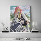 Mitsuri Kanroji Obanai Iguro Kimetsu no Yaiba холст постер картина настенное Искусство Декор Гостиная Спальня Кабинет декоративные принты