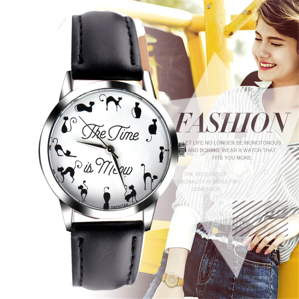 

Fashion Couple Design Leather Band Analog Alloy Quartz Wrist Watch Top Style Fashion Women's Luxury Leather Band Analog Quartz&5