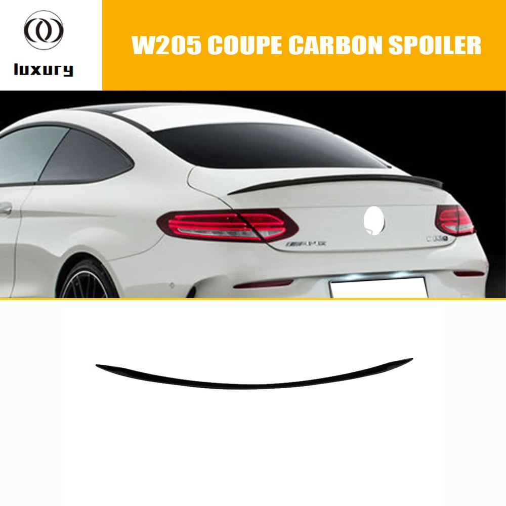 Задний спойлер C205 из углеродного волокна для Benz W205 C180 C200 C300 C43 C63 AMG Coupe 2DR 2015