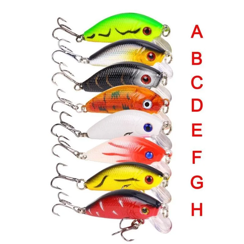 

50mm Bait Fishing Lure Wobbler Jig Bait Crankbait Carp SwimBait tackle Fishing Outdoor Striped Pesca bass C9C2
