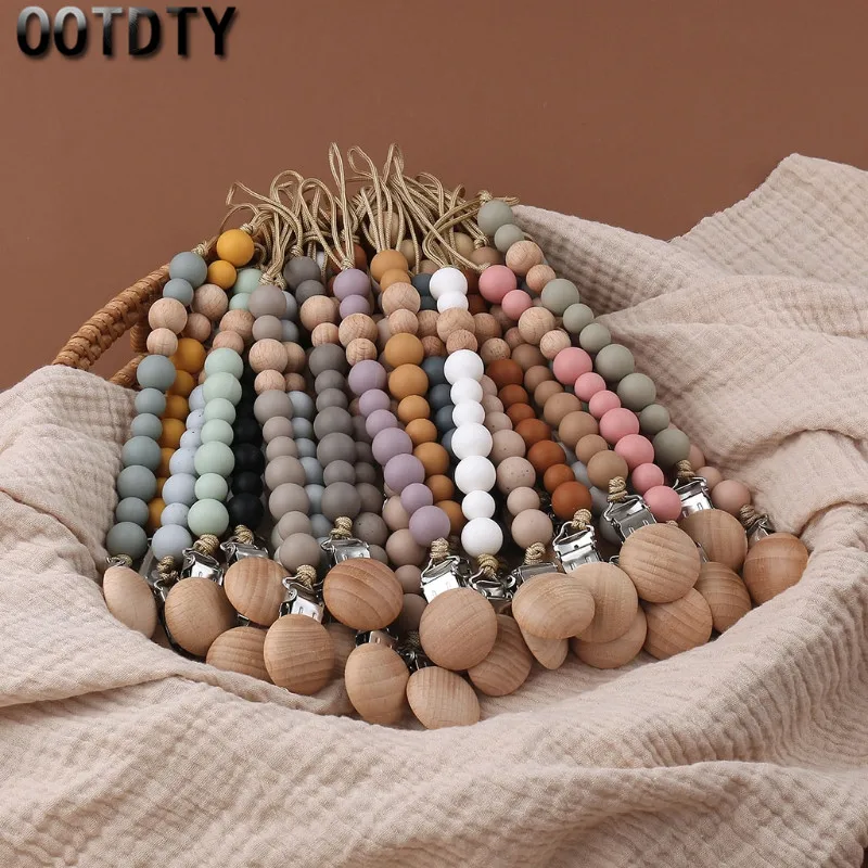 

Silicone Beads Baby Anti-drop Chain Pacifier Clips Infant Nipple Appease Soother Chain Clips Dummy Holder Nipple Clip Baby Stuf