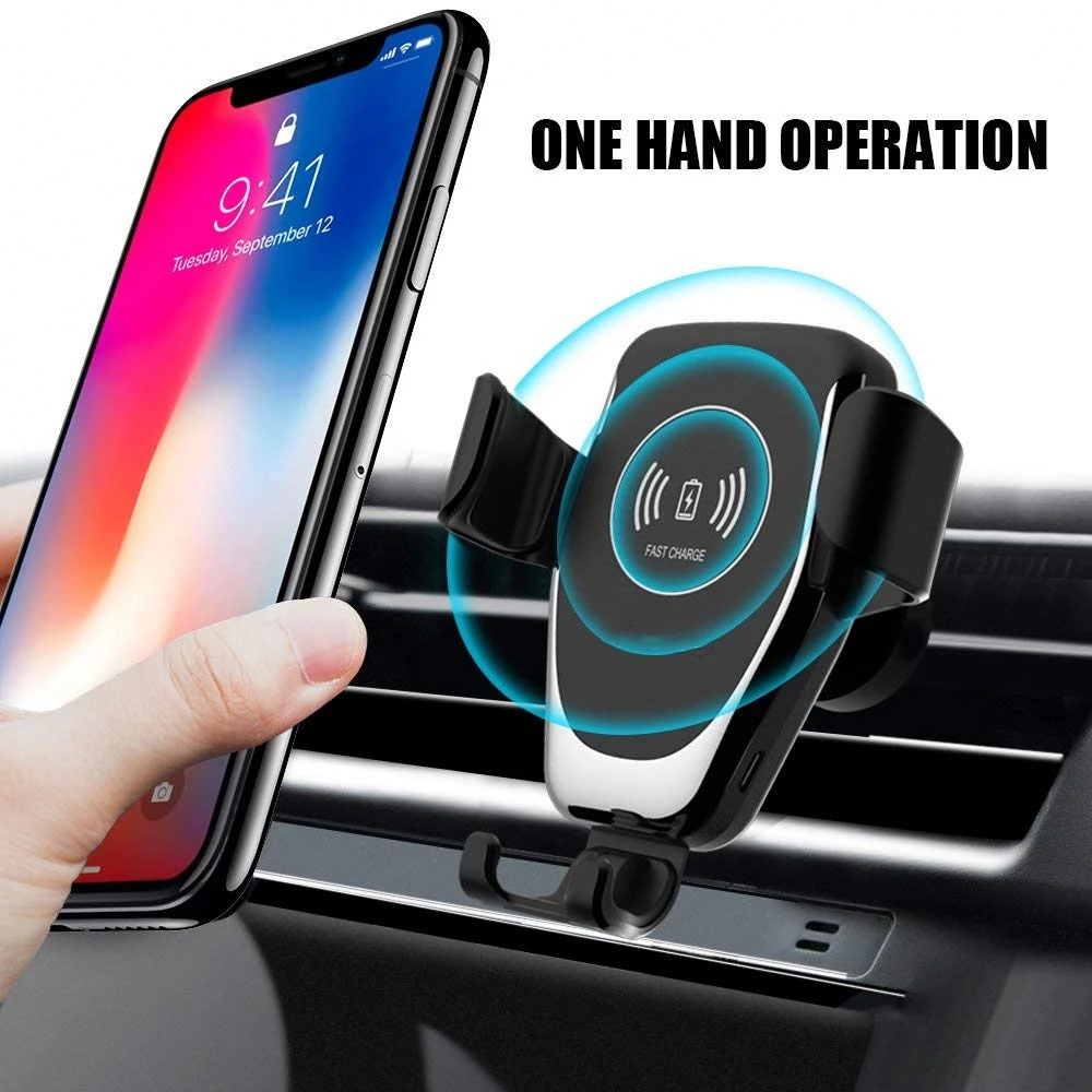 fdgao wireless car charger gravity stand for samsung s10 s10e note 10 9 10w fast charging holder for iphone 11 x xs max xr 8 free global shipping