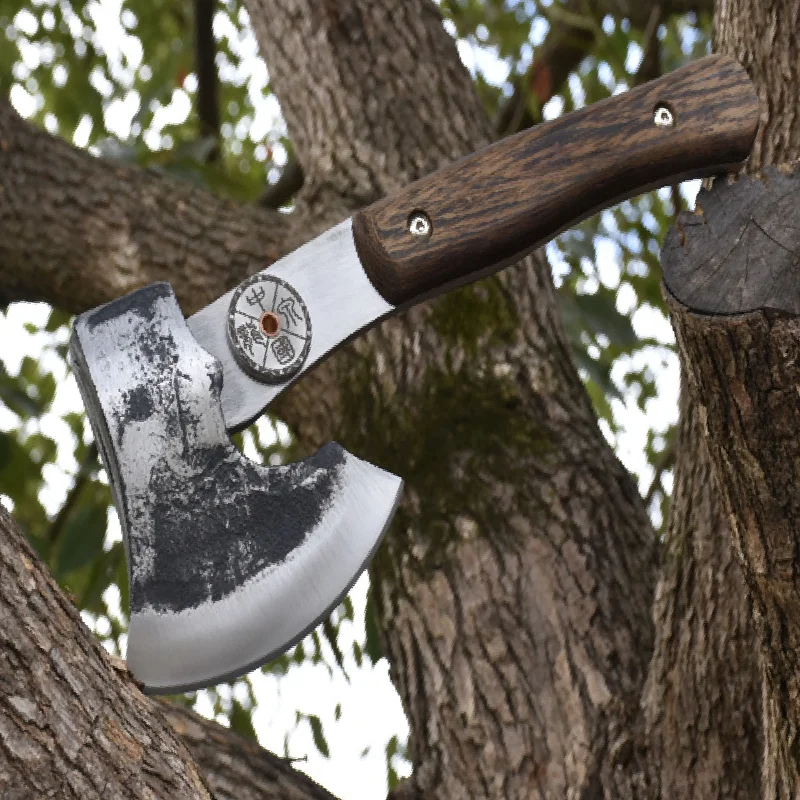 Ручной топор из высокомарганцевой стали Tang master традиционный для горячей ковки