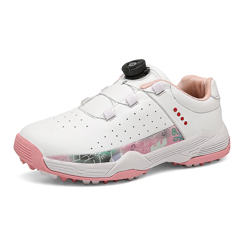 New Golf Shoes for Women Outdoor Breathable Waterproof Non-slip Quick Lacing Golf Shoes Plus Size 35-42