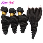 Бразильские волосы, 3 пряди, 4*4, 8-30 дюймов