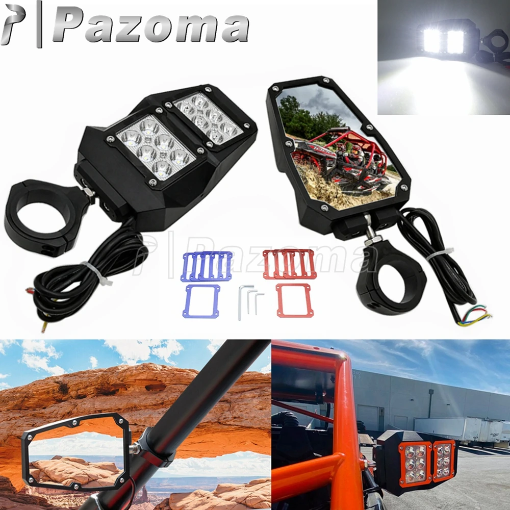 Зеркало заднего вида UTV со светодиодной подсветкой боковые зеркала для Polaris Ranger RZR