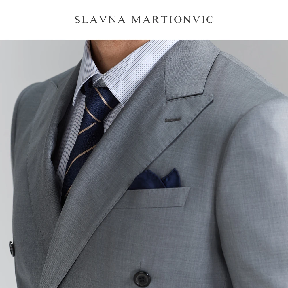 Славна мартиновая чистая шерсть красивый костюм мужской деловой Свадьба жениха