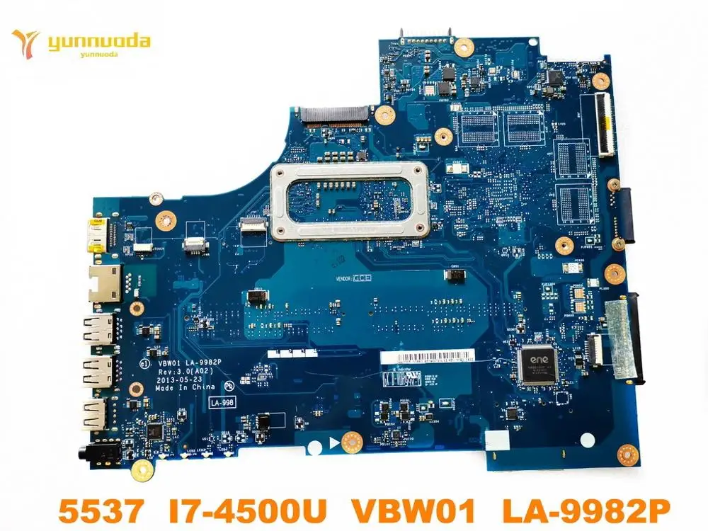 Оригинальный Для DELL 5537 Материнская плата ноутбука I7 4500U VBW01 LA 9982P испытанное