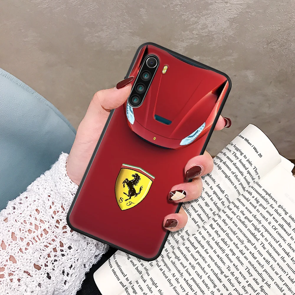 

Super Run Car Ferrari Phone Case For Xiaomi Redmi Note 7 8 8T 9 9S 4X 7 7A 9A K30 Pro Ultra black Coque Trend Funda Tpu Etui 3D