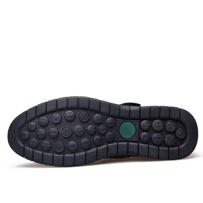 Сандалии мужские Перфорированные из натуральной кожи классические дышащие