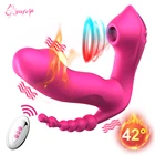 3 in1sucing вибратор для женщин фаллоимитатор Клитор Анальный Вагина стимулятор g-точка Вибрация эротические секс-игрушки для взрослых геев пара