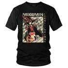 Мужская хлопковая футболка, с коротким рукавом, в винтажном стиле Konosuba, футболка Megumin