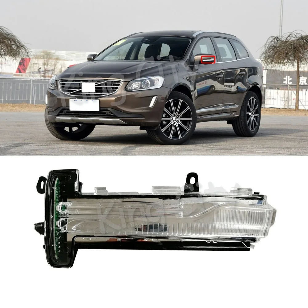 CAPQX, 1 шт., для Volvo XC60, 2013,,,,, боковое зеркало заднего вида, светодиодный сигнальный светильник, зеркало заднего вида, индикаторная лампа
