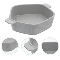 1pc practical sauce dish kitchen dish handle design saucer food serving plate