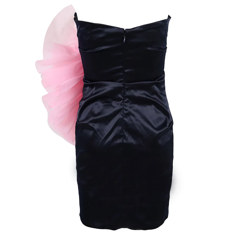 

2020 Summer New Women'S Fashion Runway Fashion Sexy Strapless Flower Women'S Dress Designer Celebrity Party Dress Vestido