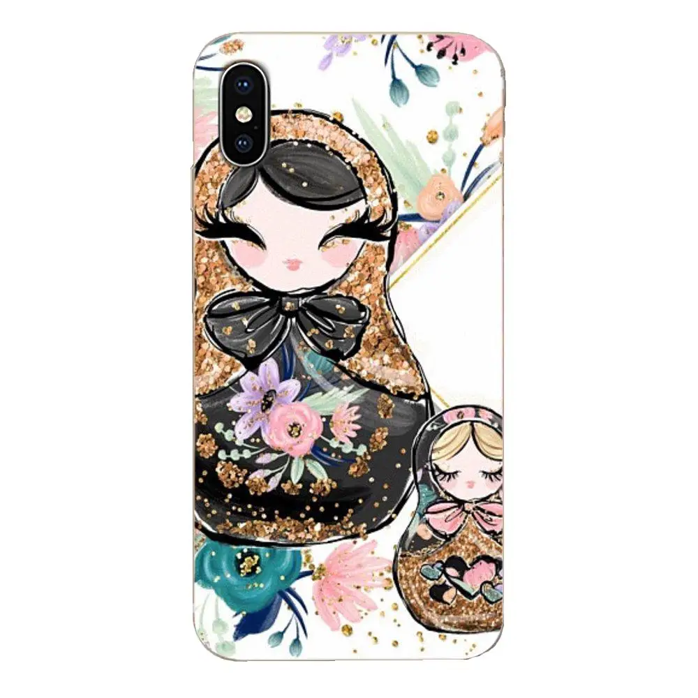 Painted Russian Matryoshka Dolls Lovely For Samsung Galaxy J1 J3 J4 J5 J6 J7 A10 A20 A20E A3 A40 A5 A50 A7 2016 2017 2018 | Мобильные