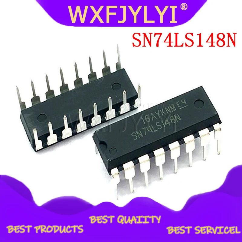 10 шт. SN74LS148N DIP-16 HD74LS148P 74LS148 8-провод-3 линии octal приоритет кодер | Электронные