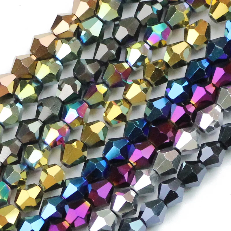 Двухконусные стеклянные бусины HGKLBB для изготовления ювелирных изделий 10 мм 30